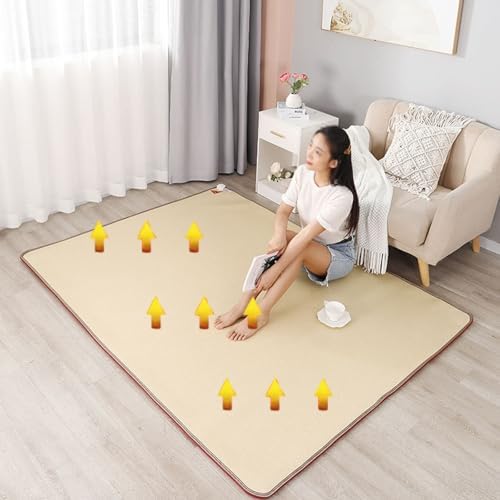 Electric Heating Carpet with 60 Level Thermostat and 12 Hour Timer