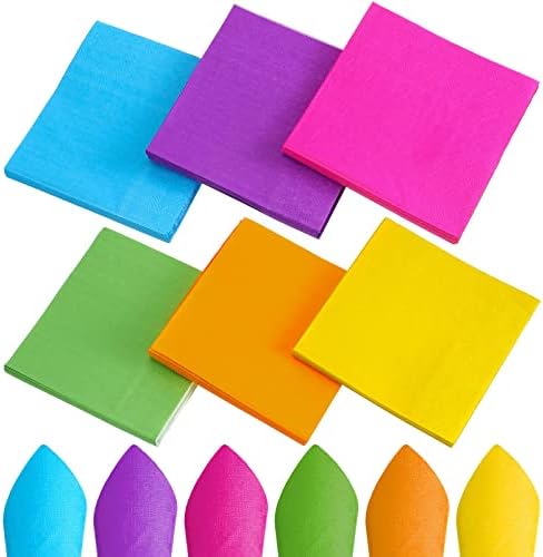 120 Piece Rainbow Tropical Party Napkins