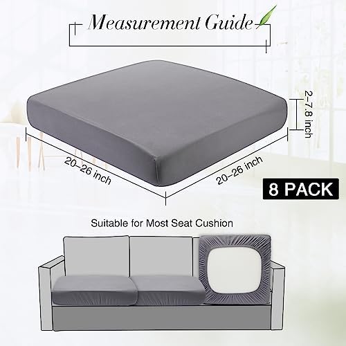 Newwiee 8Pcs Stretch Outdoor Cushion Covers