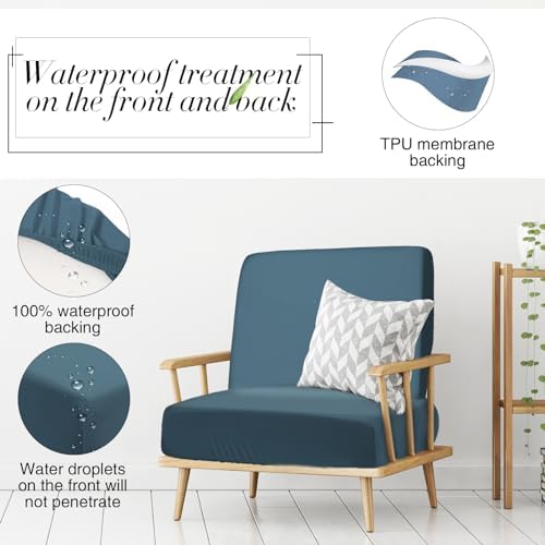 Newwiee 8Pcs Stretchable Outdoor Cushion Covers