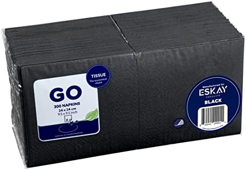 Black Disposable Napkins 2 Ply 300 Count