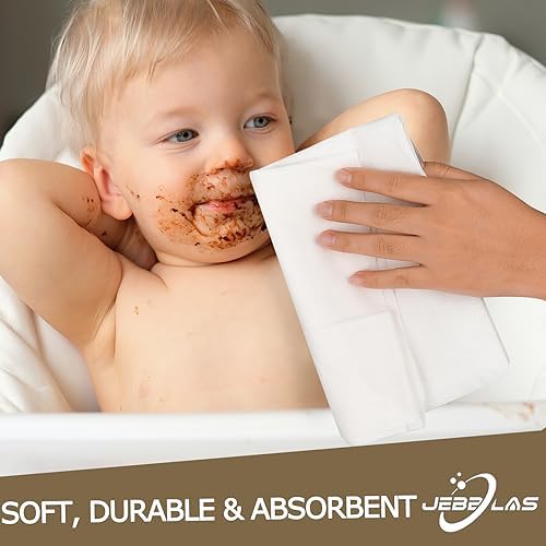 JEBBLAS Disposable Napkins with Built-in Flatware Pocket 50 Count