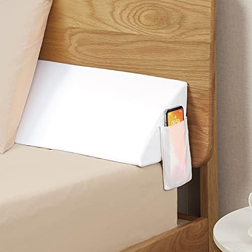 Vekkia King Size Bed Wedge Pillow Cover White 76x8x6