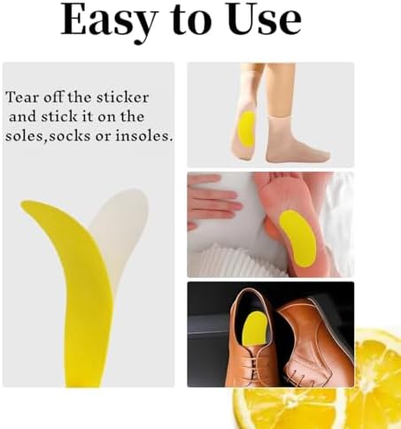 Lemon Scent Shoe Deodorant Stickers 60 Pack