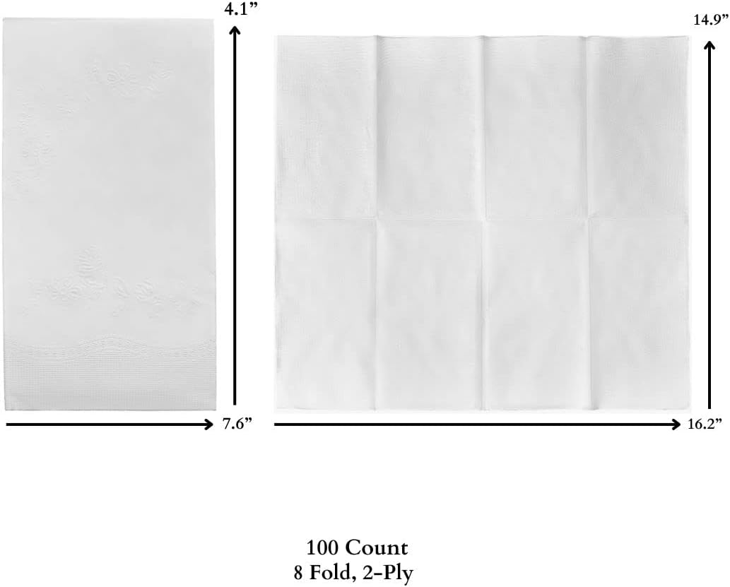 Premium White Napkins 100 Count Value Pack