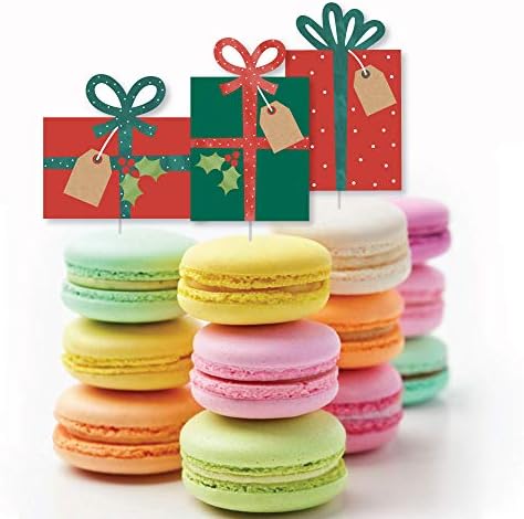 Happy Holiday Presents DIY Shaped Christmas Cut-Outs - 24 Count