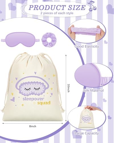 24 Pcs Sleepover Party Supplies for Girls
