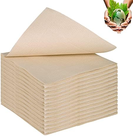 200 Count Compostable Cocktail Napkins for All Occasions
