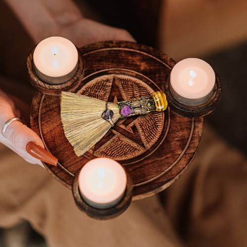 Tigers Eye Magic Broom - Natural Healing Crystal Home Decor