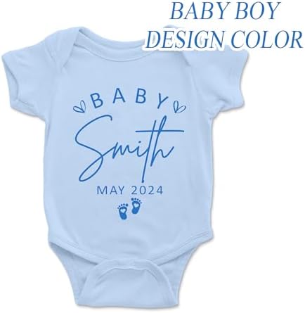 Personalized Baby Announcement Onesie - Custom Coming Soon Bodysuit with Name
