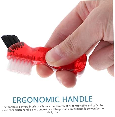 4Pcs Double Sided Denture Brushes for Easy Cleaning