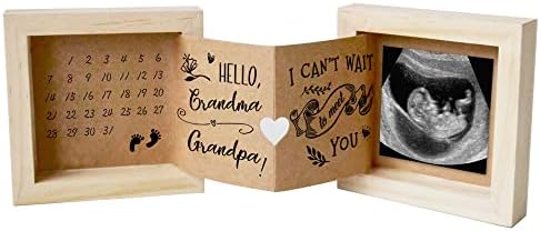Yudarte Grandparents Baby Announcement Wood Box