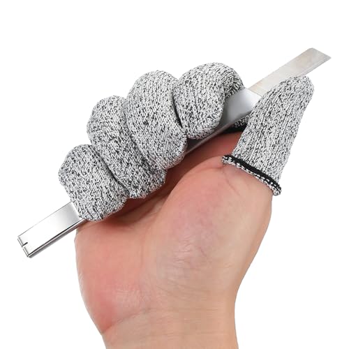 PATIKIL Cut Resistant Finger Cots 12 Pcs Reusable Grey