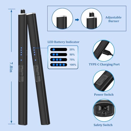 Electric Lighter Candle Lighter Rechargeable for Men and Women