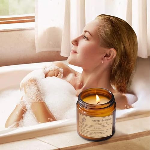 Organic Lavender Soy Candles for Home Stress Relief and Meditation 7oz