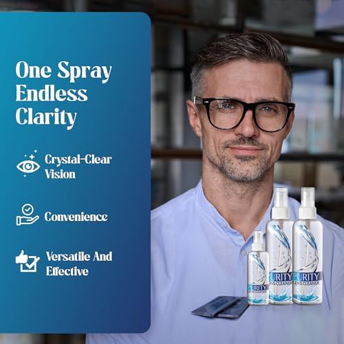 Purity Eyeglass Lens Cleaner Kit - Safe for All Lenses