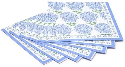 Twos Company Hydrangea 3-Ply Paper Napkins 20 Pack