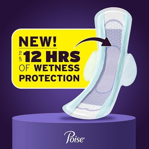 Poise Overnight Ultra Thin Pads with Wings for Bladder Leaks