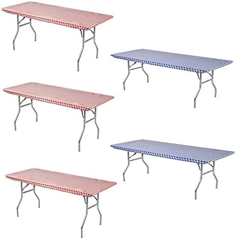 Kwik-Covers 8 Rectangle Table Covers 30 x 96 Bundle of 5