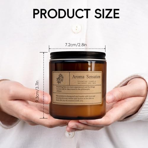 Organic Lavender Soy Candles for Home Stress Relief and Meditation 7oz