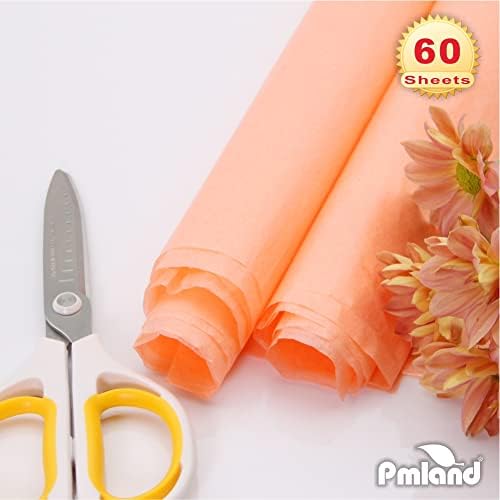 PMLAND Gift Wrapping Tissue Paper Peach 20x26 60 Sheets