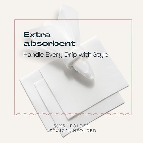 200 Linen-Feel Disposable Napkins - Made in USA