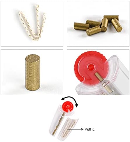 DEWEL 3 Pack Lighter Wick and Cotton Replacement
