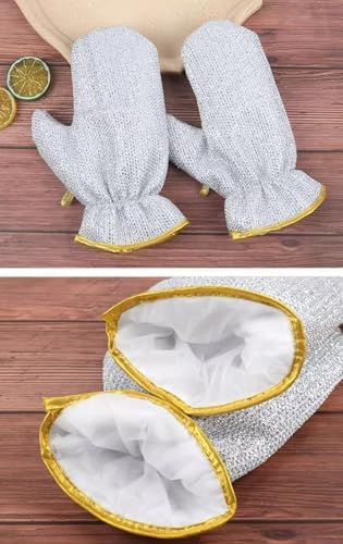 Steel Wire Dishwashing Gloves 4-Pack Durable Waterproof