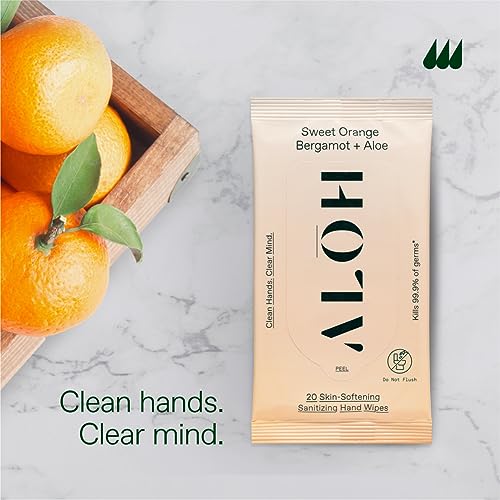 ALH Sweet Orange Bergamot Hand Sanitizing Wipes 3 Pack 60 Wipes