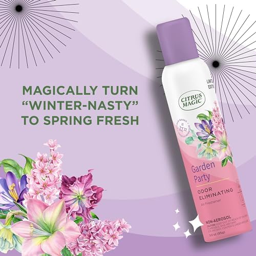 Citrus Magic Garden Party Air Freshener Spray 3-Ounce Pack of 3