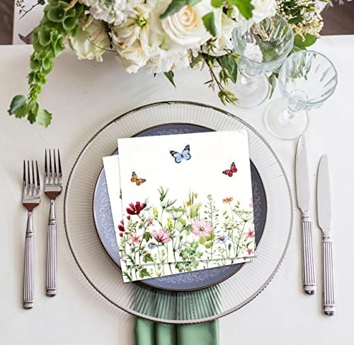 Gift Boutique 100 Pcs Floral Cocktail Napkins