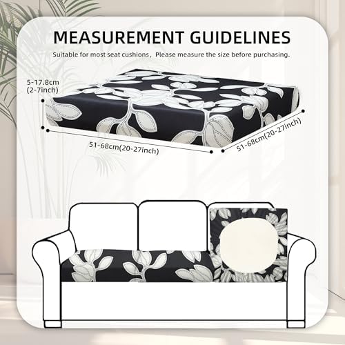 8Pcs Stretch Outdoor Cushion Covers for Patio Furniture