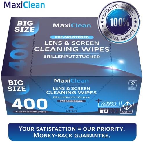 Maxi Clean Lens Wipes for Eyeglasses and Electronics