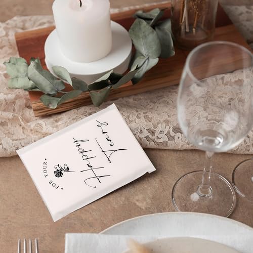 DORIS HOME 48pcs Happy Tears Wedding Tissues 3 Ply