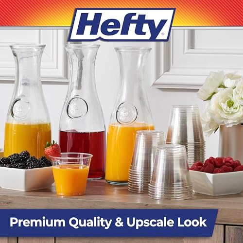 Hefty Party Perfect Clear Plastic Cups 40 Count 9 Ounce