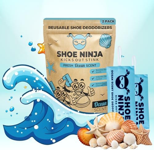 Shoe Ninja Deodorizer - Activated Charcoal Reusable 2 Pack