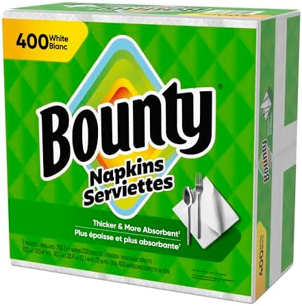 Bounty Paper Napkins White 400 Count