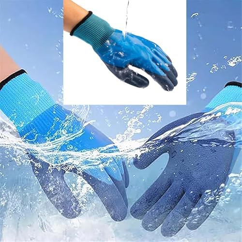 Winter Latex Gloves Fully Soaked for Cold Weather
