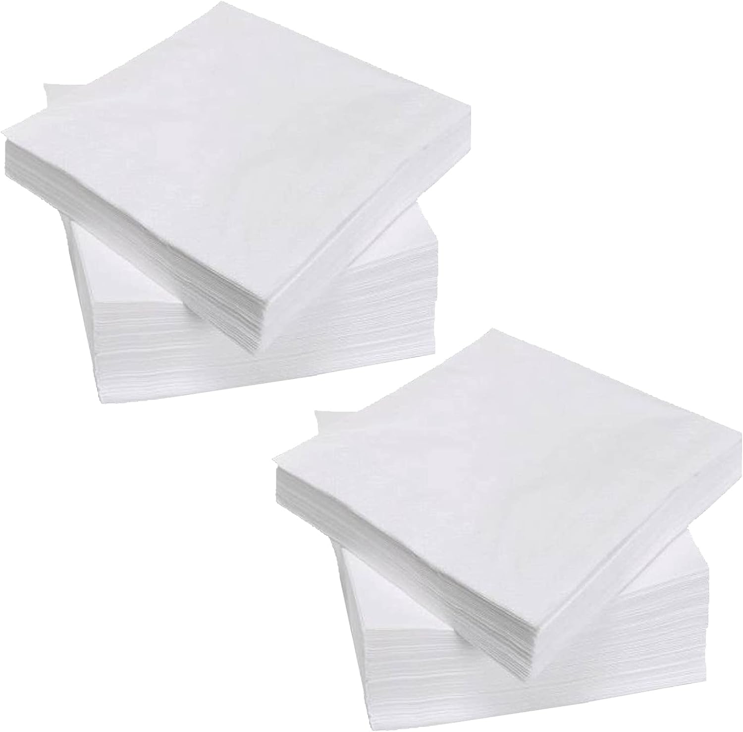 200 Count White Disposable Napkins 49x49 Four Fold