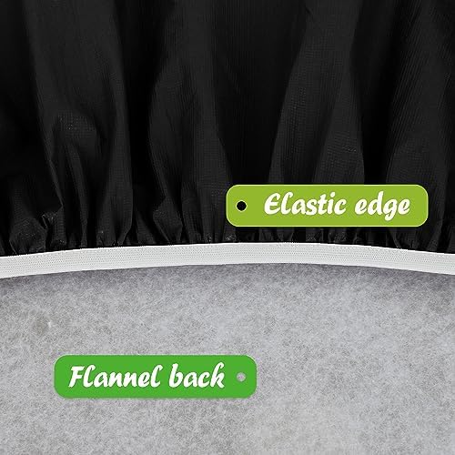 Lushvida Waterproof Table Cover with Elastic Edges 2PCS Black