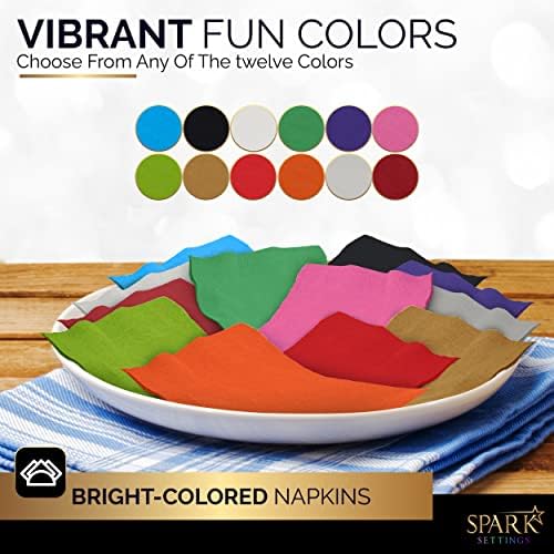 100 Pack Black Beverage Napkins 5x5 Inch 2 Ply by Amcrate