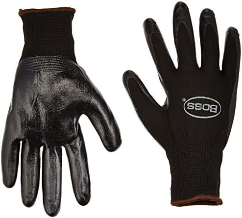 Boss Gloves 8436L Large Black Nitrile Gloves