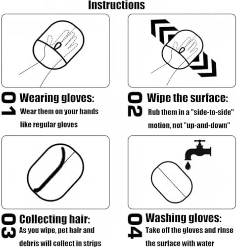 Static Removal Pet Hair Grooming Gloves for Dogs and Cats