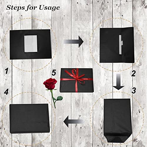 100 Sheets Black Tissue Paper 14x20 Inches for Wrapping and Crafts