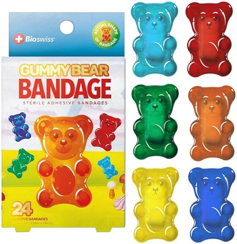 BioSwiss Adorable Gummy Bear Bandages 24 Count
