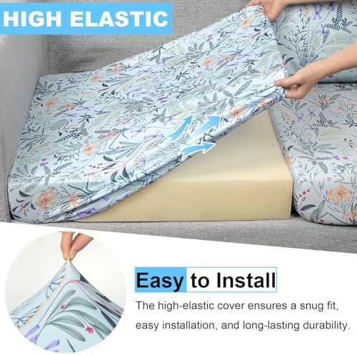 8Pcs Stretch Outdoor Cushion Covers with Elastic Bottom