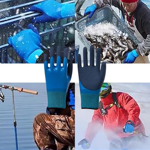 Winter Latex Gloves Fully Soaked for Cold Weather