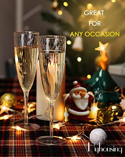 6 Oz Clear Plastic Champagne Glasses 16 Pack
