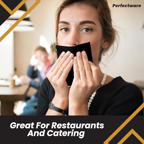Perfectware 2-Ply Black Beverage Napkins 300 Count