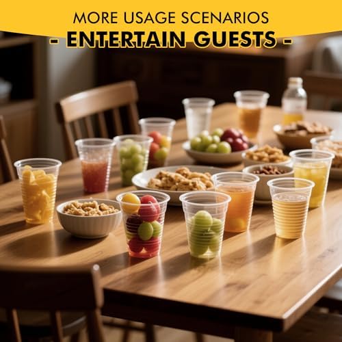 RACETOP 500 Pack 9 oz Clear Plastic Cups